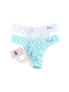 Hanky Panky Bride & Mrs. Low-rise Lace Thong Gift Set In White