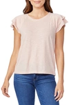 Paige Linnea Flutter Sleeve T-shirt In Rose Smoke