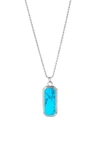 Degs & Sal Turquoise Pendant Necklace In Rhodium Plated Sterling Silver, 24 In Turquoise