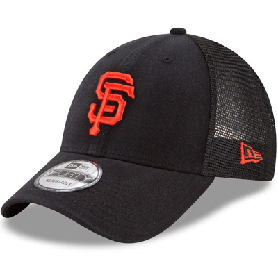 New Era Men's Black San Francisco Giants Trucker 9forty Adjustable Snapback Hat