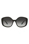 Tiffany & Co 54mm Gradient Irregular Sunglasses In Black/gray Gradient