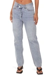 Edikted Crossover Boyfriend Jeans In Light-blue