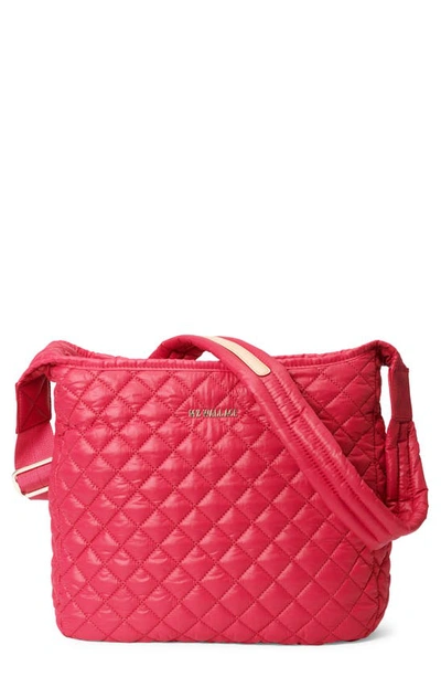 Mz Wallace Parker Quilted Nylon Crossbody Bag In Punch Oxford
