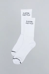 GIRLFRIEND COLLECTIVE WHITE PLEASE RECYCLE CREW SOCK