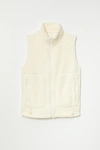 GIRLFRIEND COLLECTIVE WHITE RECYCLED FLEECE VEST