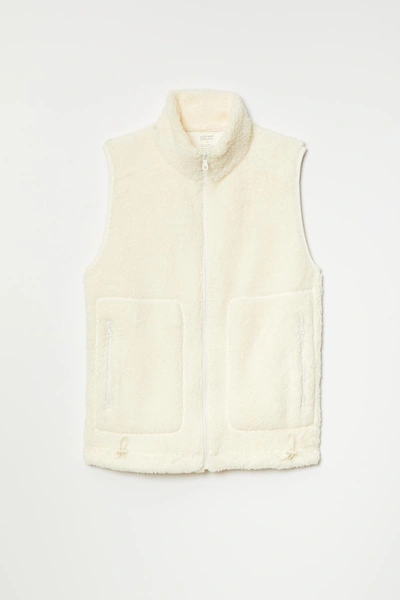 Girlfriend Collective White Recycled Fleece Vest