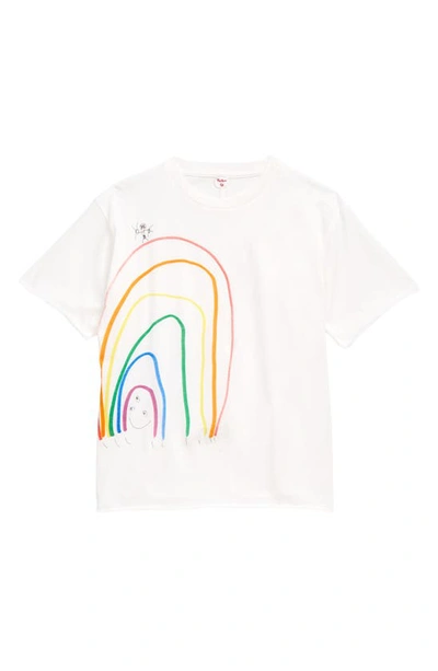 The Row Kids' Little Girl's & Girl's Natural Rainbow Cotton T-shirt In Natural White
