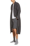 Parachute Unisex Linen Robe In Coal