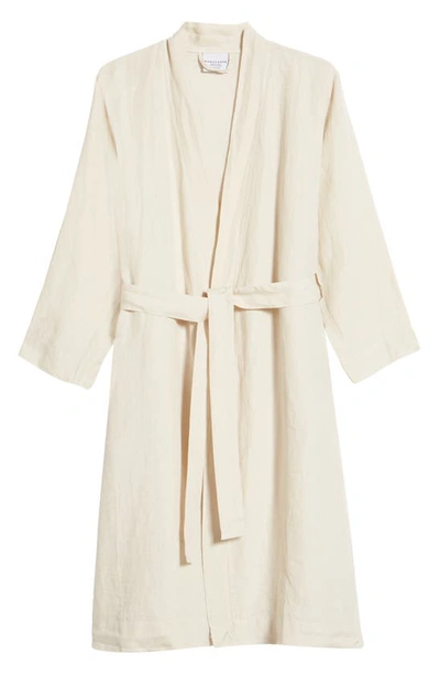 Parachute Unisex Linen Dressing Gown In Bone