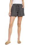 Parachute Linen Shorts In Coal