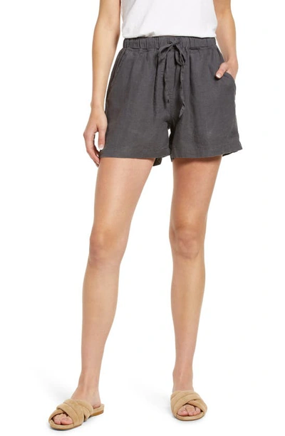 Parachute Linen Shorts In Coal