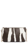 Christian Louboutin Loubila Animal-print Pouch Crossbody Bag In Dark Brown/ Dark Brown