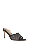 L'agence Corinne Lace Pointed Toe Mule In Black