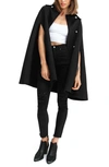 Belle & Bloom On My Mind Wool Blend Cape In Black