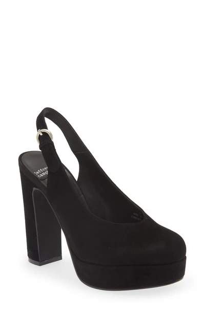 Jeffrey Campbell Bet On It Slingback Platform Pump In Black Suede
