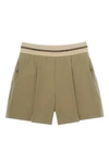 Helmut Lang Stretch Wool-blend Pull-on Short In Green