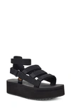 Teva Mevia Flatform Strappy Sandal In Black