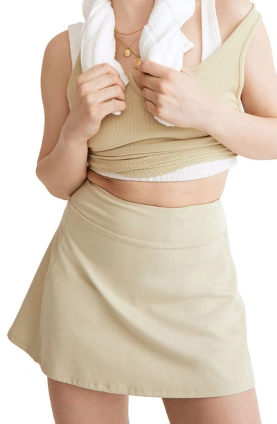 Madewell Mwl Flex Fitness Skort In Faded Seagrass