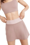 Madewell Mwl Flex Fitness Skort In Mauve Shadow Colorblock