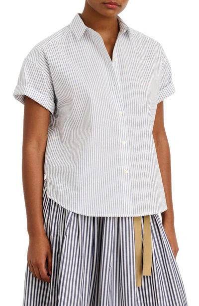 Alex Mill Easy Striped Cotton Shirt In Blue Mini Stripe