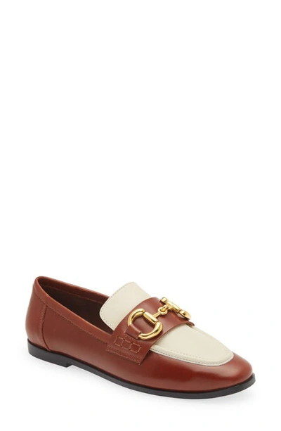 Jeffrey Campbell Velviteen Bit Loafer In Tan/bone