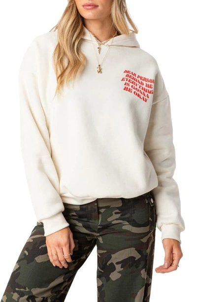 Edikted Women's Everything Ok Hoodie In Cream