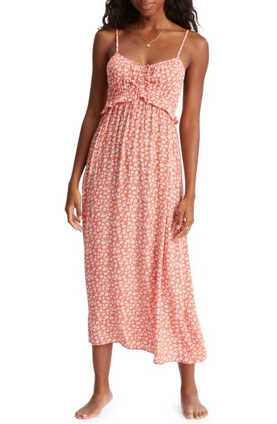 Billabong Juniors' Rebel Heart Printed Midi Dress In Rose