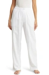 Skims Hotel Cotton Blend Pajama Pants In Marble