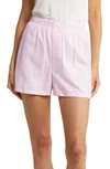 Skims Hotel Boxer Pajama Shorts In Cherry Blossom