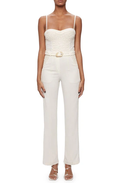 Simkhai Zaid Lace-detail Jumpsuit In Ivory Multi