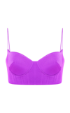 Alex Perry Women's Hart Satin Bustier Top In Orange,purple