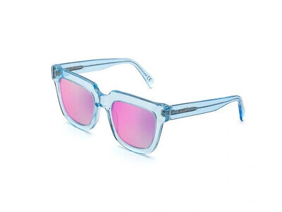 Pre-owned Retrosuperfuture Sunglasses 0ee Mode Iridescent Light Blue Pink Unisex