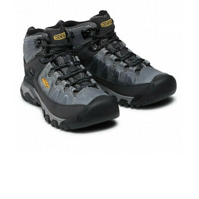 Pre-owned Keen Mens Targhee Iii Waterproof Walking Boots Black Grey Sports Outdoors
