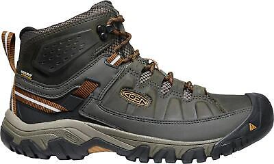 Pre-owned Keen Mens Targhee Iii Mid Waterproof Boots - Black Olive-golden Brown