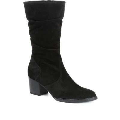 Pre-owned Gabor Womens Ramona Suede Slouch Calf Boot