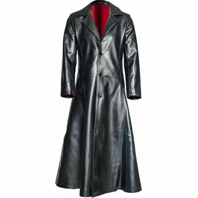 Pre-owned Zafy Leather Men's Leather Trench Coat Premium Soft Sheepskin Slim Fit Causal Over Coat Zl17