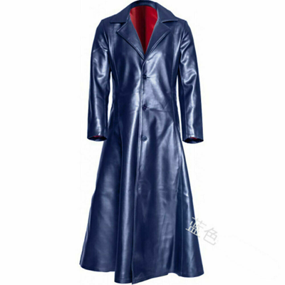 Pre-owned Zafy Leather Men's Full Lenght Trench Coat Premium Lambskin Slim Fit Causal Outwear Coat Zl18