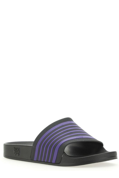 Needles Shower Sandals In Black & Purple