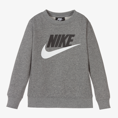 Nike Kids' Boys Grey Cotton Sweatshirt