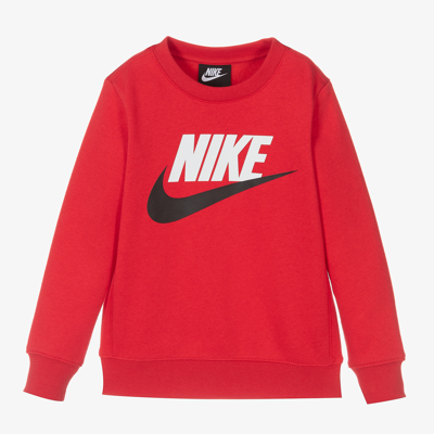 Nike Kids' Boys Red Cotton Sweatshirt