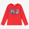 MARC JACOBS MARC JACOBS GIRLS RED COTTON LOGO TOP