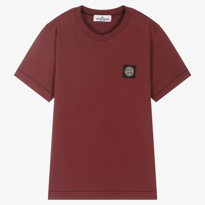 Stone Island Junior Teen Boys Dark Red T-shirt