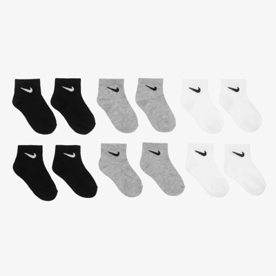 Nike Kids' Grey Ankle Socks (6 Pack)