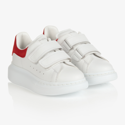 Alexander Mcqueen Kids'  White & Red Oversized Trainers