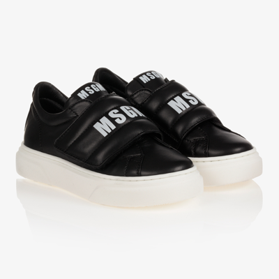 Msgm Teen Black Velcro Trainers