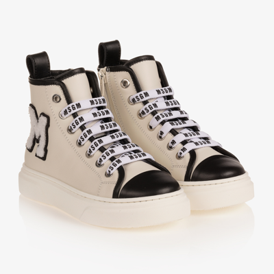 Msgm Teen Ivory High-top Trainers