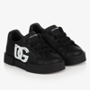 DOLCE & GABBANA BLACK LEATHER TRAINERS