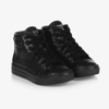 GIVENCHY BLACK LEATHER 4G TRAINERS