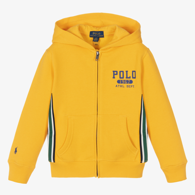 Polo Ralph Lauren Babies' Boys Yellow Hooded Zip Up Top