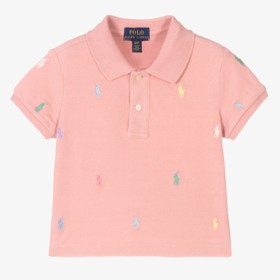 Polo Ralph Lauren Kids' Girls Pink Cotton Piqué Polo Shirt